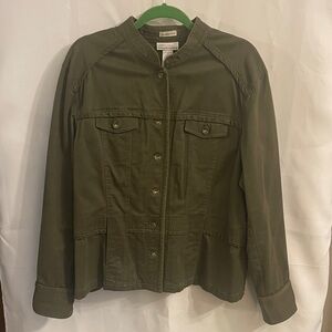 Jones New York Sport Utility Jacket in Olive Green XXL